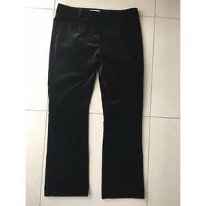 Frame Atelier Crop Noir Velvet Bootcut Pants